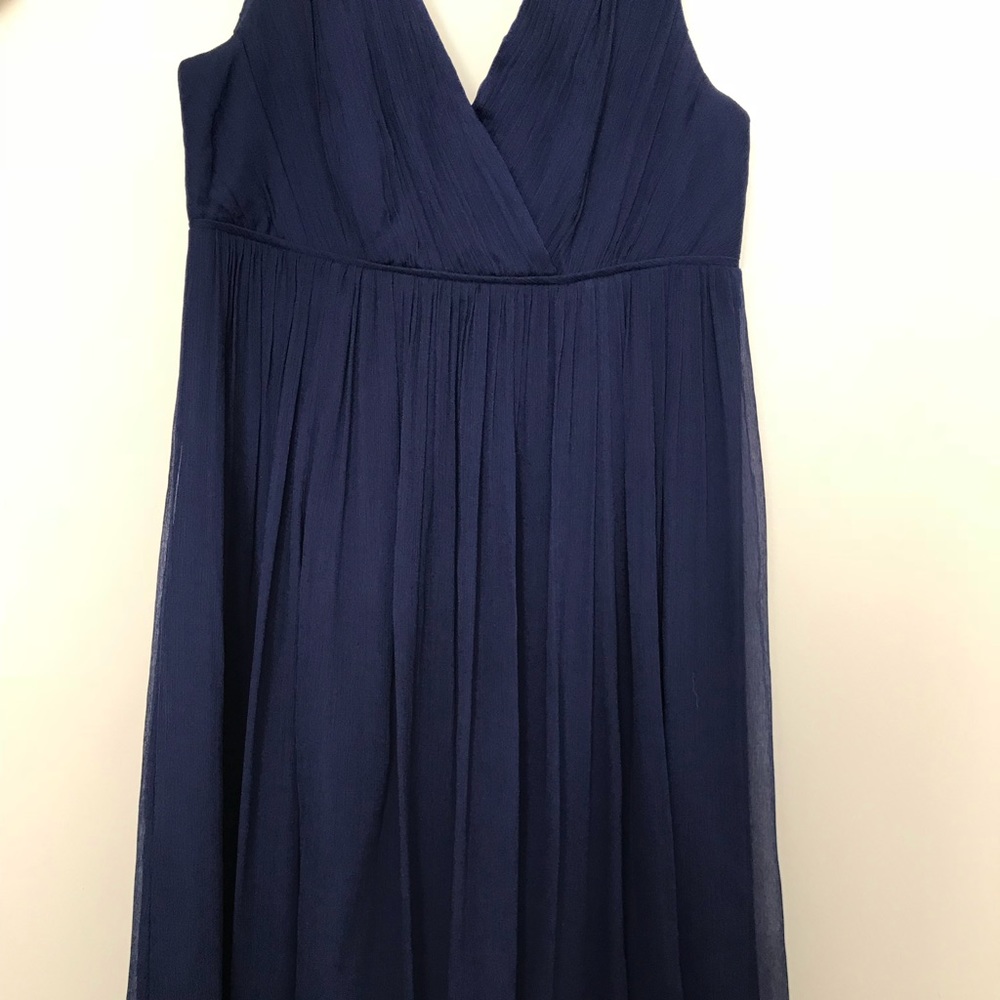 J.crew Silk Chiffon Deep V Dress